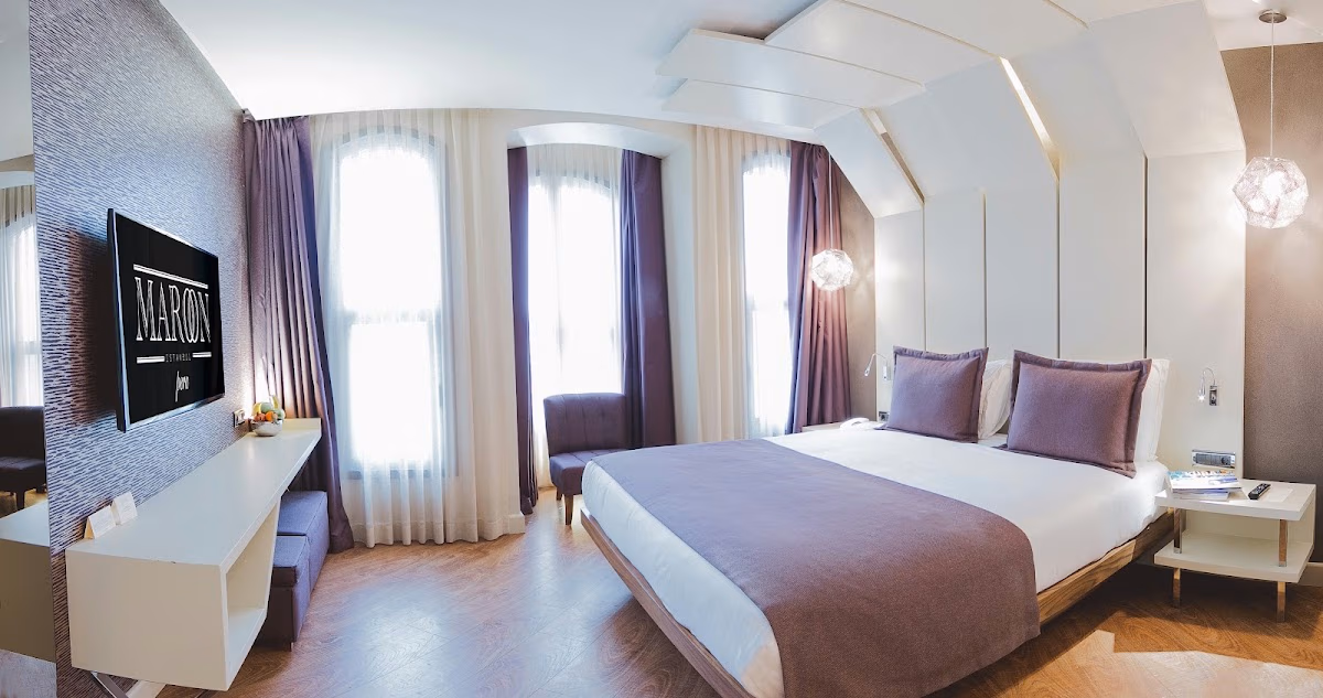 Otel Maroon Pera'nın terasından Pera çatılarına uzanan manzara - Elemen Transfer