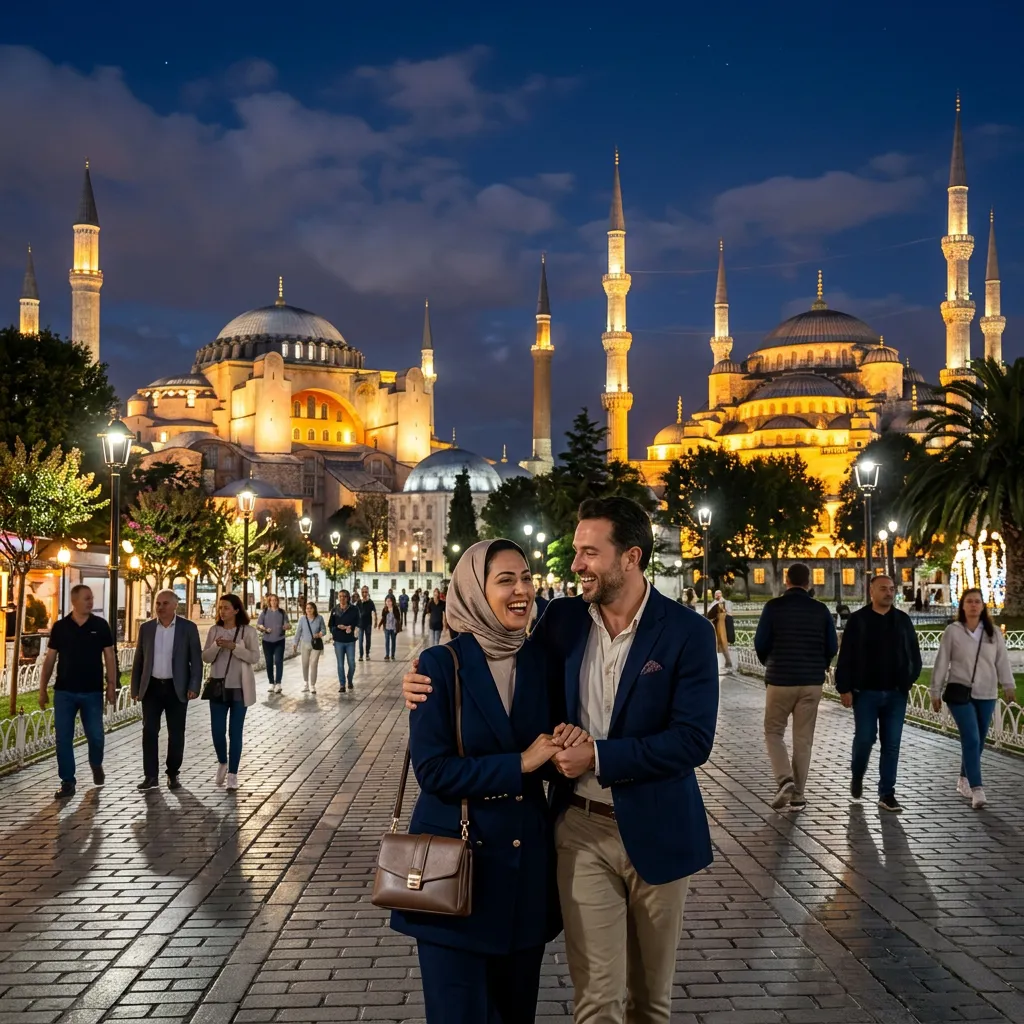 Sultanahmet Under Night Lights