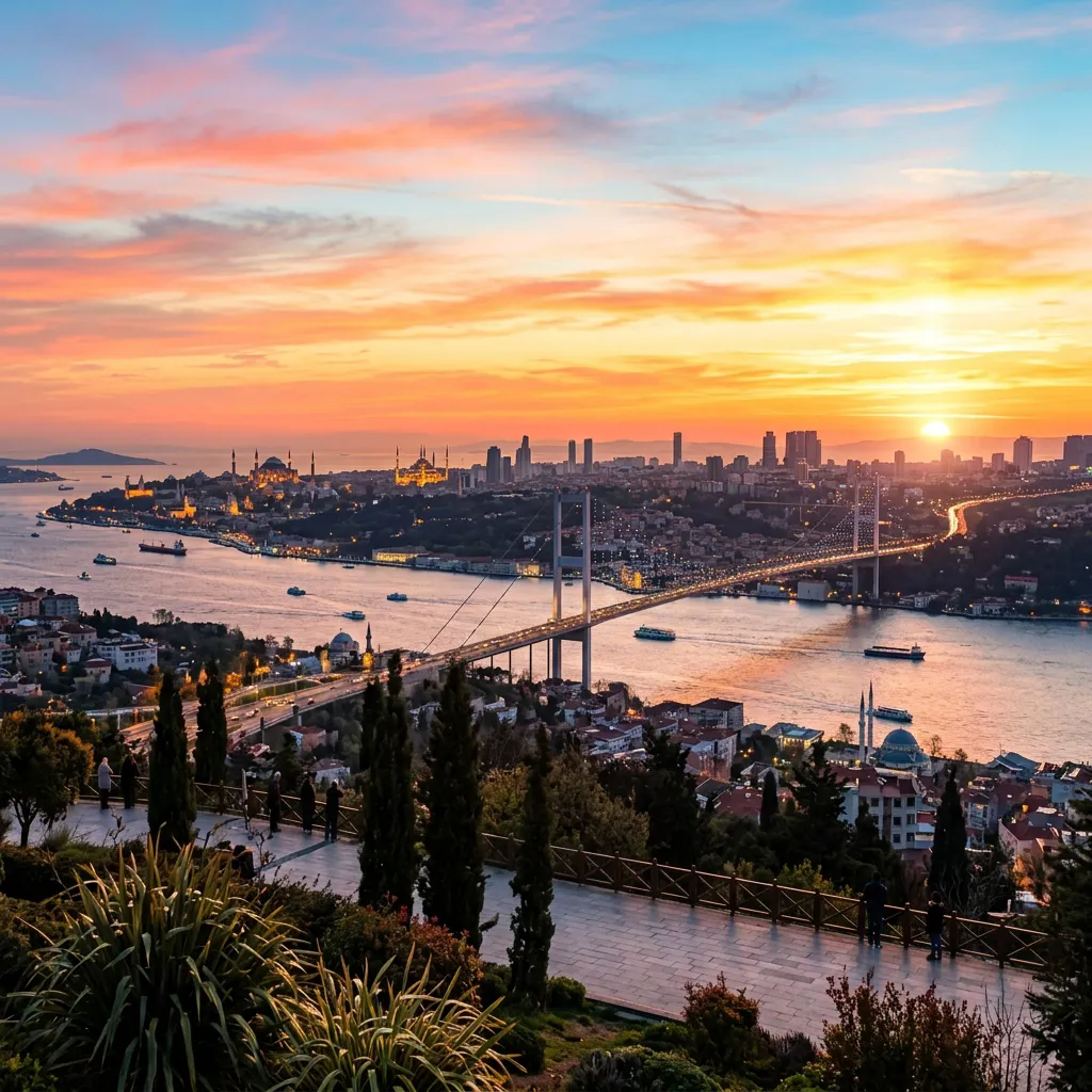 Çamlıca Hill Sunrise and Bosphorus Panorama