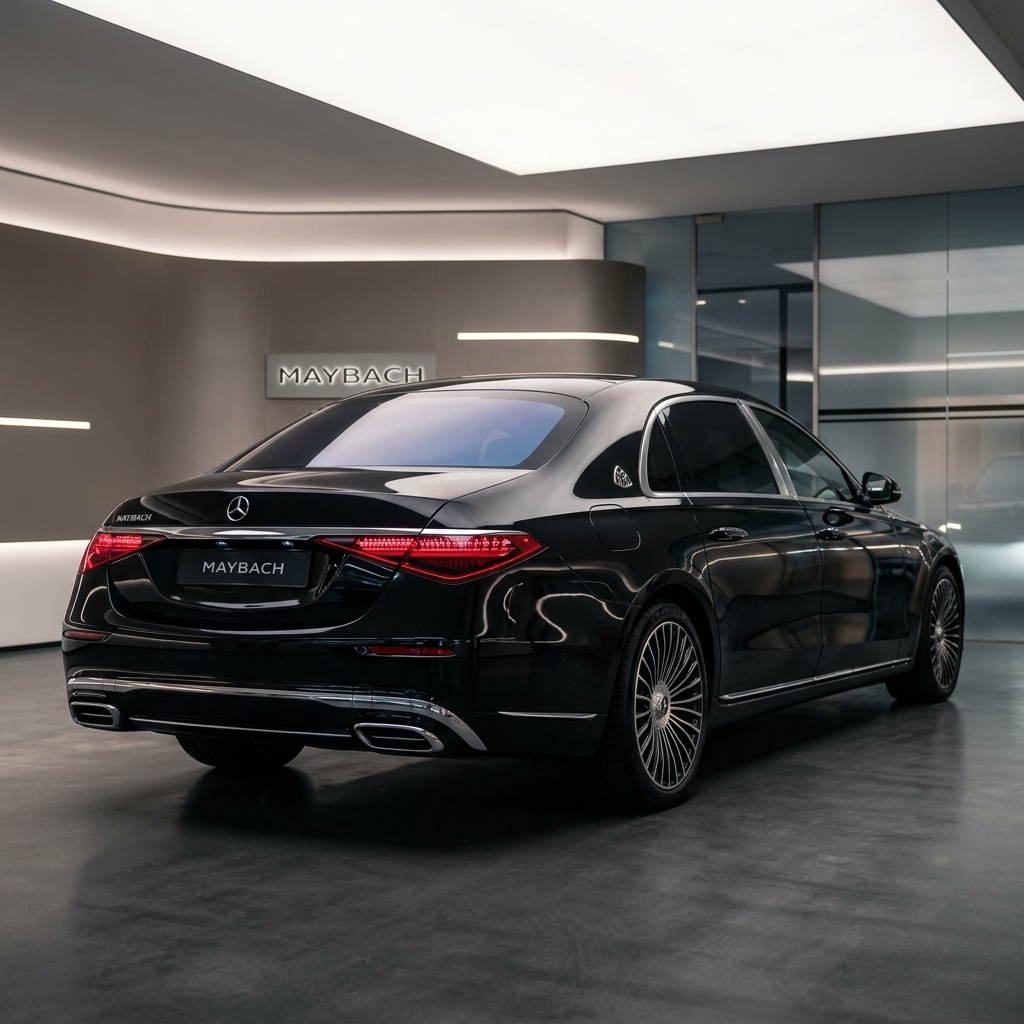 Mercedes Maybach rear view, Istanbul luxury chauffeur transfer