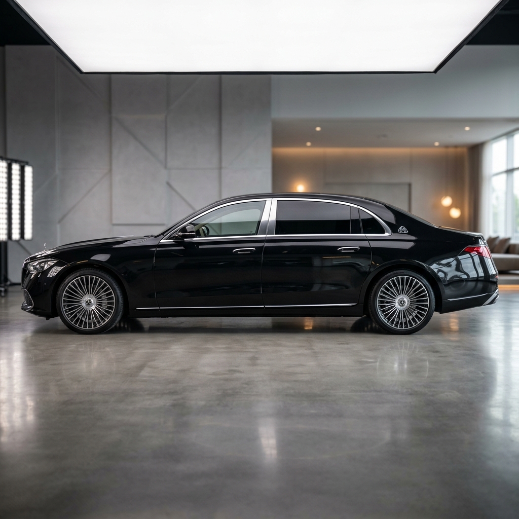 Mercedes Maybach side profile, Istanbul VIP transfer vehicle