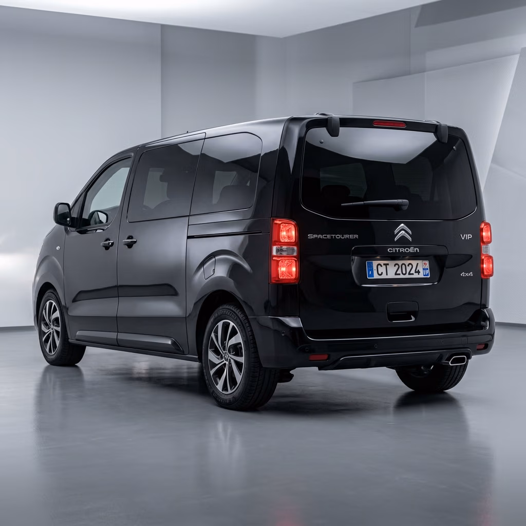 Citroën SpaceTourer rear view, Istanbul IST and SAW airport family transfer minivan