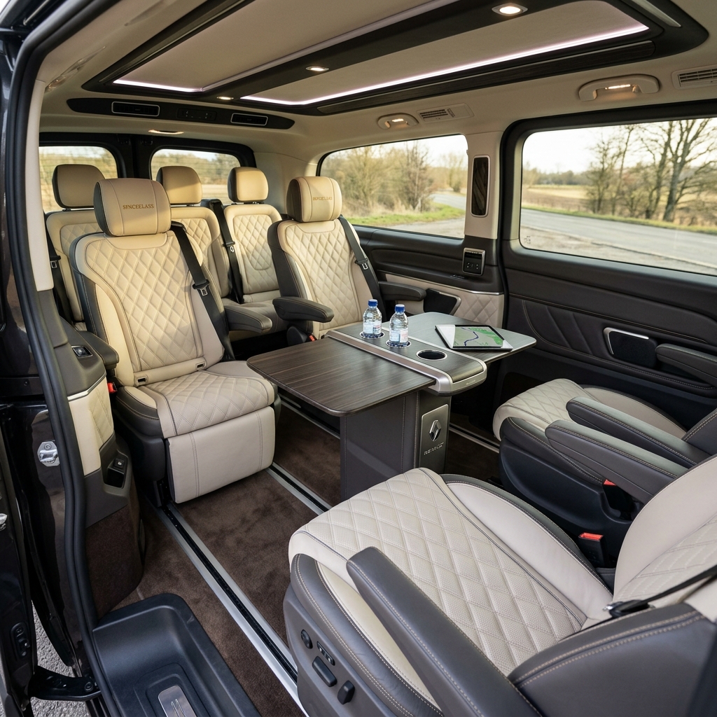 Renault Trafic interior cabin, roomy seating Istanbul group transfer