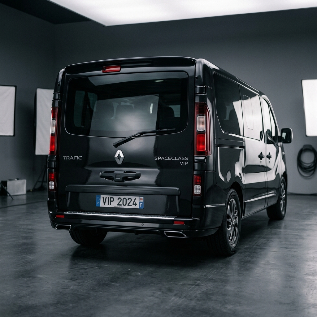 Renault Trafic rear view with wide tailgate, Istanbul transfer
